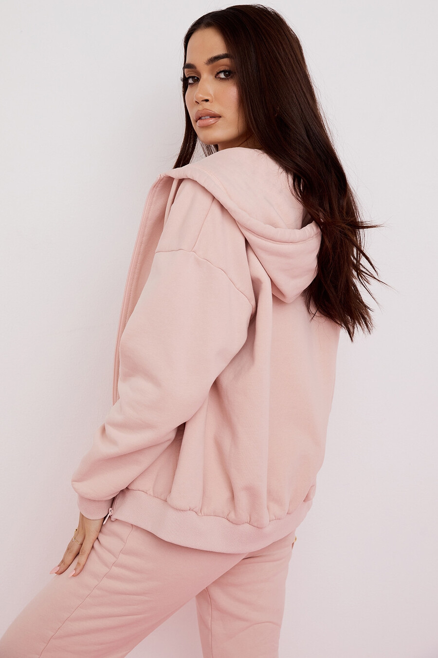 blush blush dragkedja hoodie