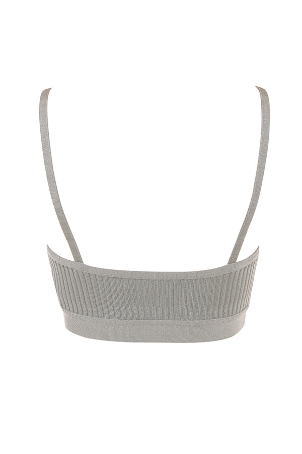 gråmelerad bandage-bralette