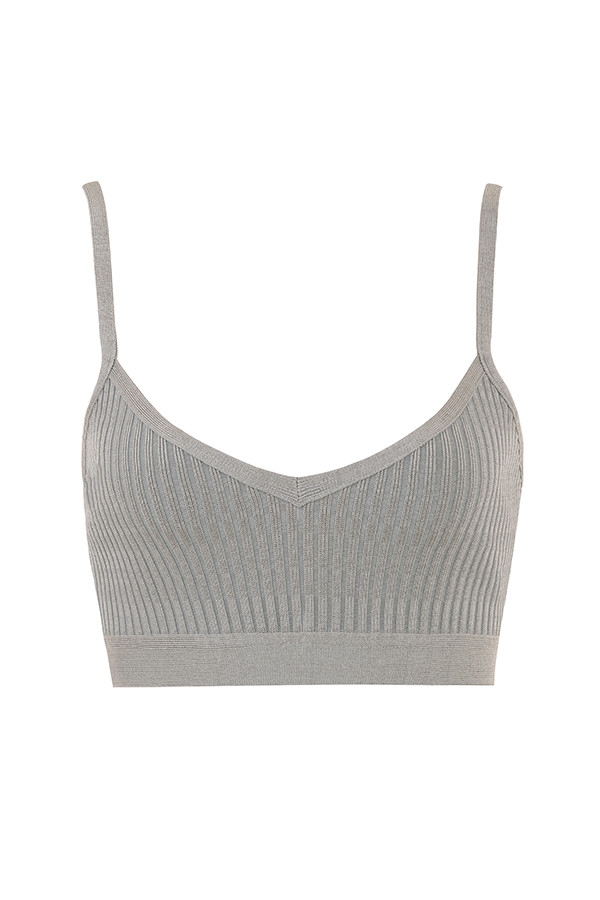 gråmelerad bandage-bralette