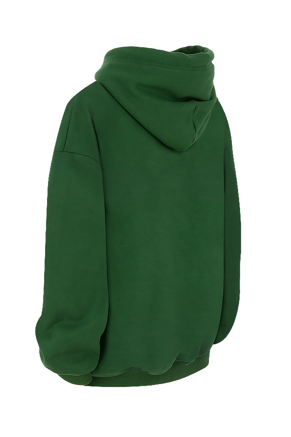 grön överdimensionerad huvtröja