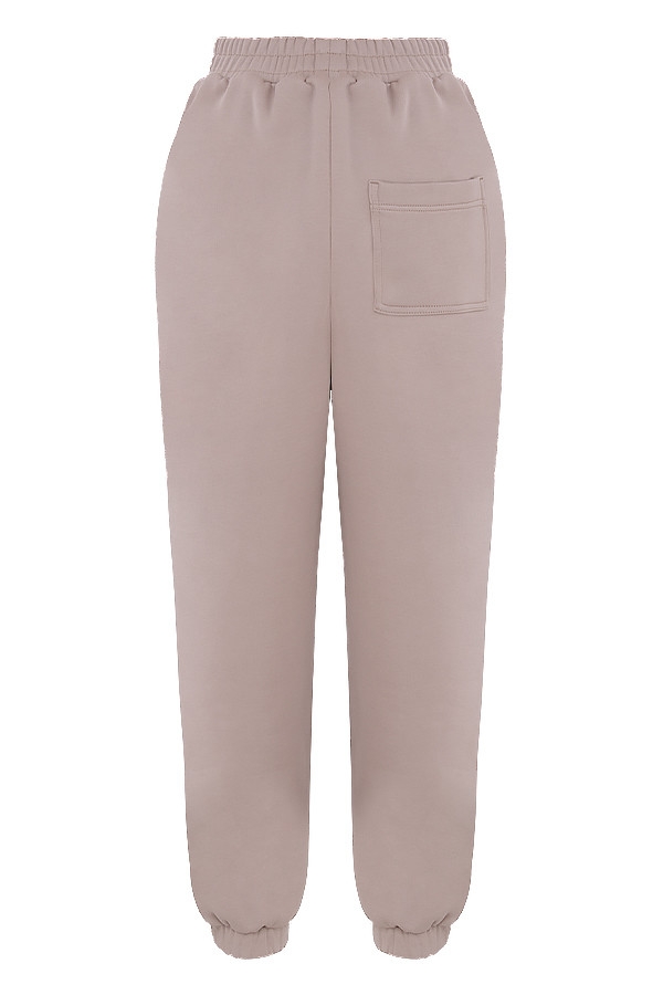 stenfärgade joggingbyxor med fleece baktill