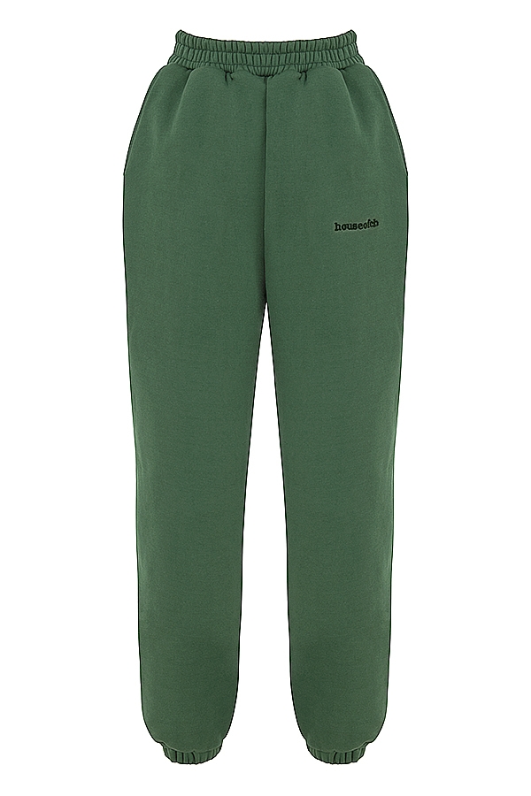 moss fleece joggingbyxor med rygg