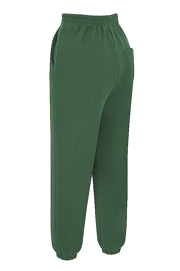 moss fleece joggingbyxor med rygg