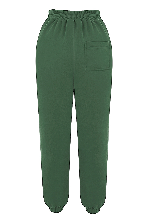 moss fleece joggingbyxor med rygg