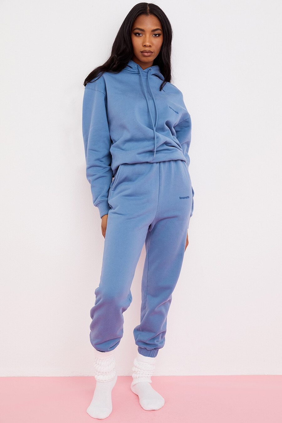 azure fleece joggingbyxor med rygg