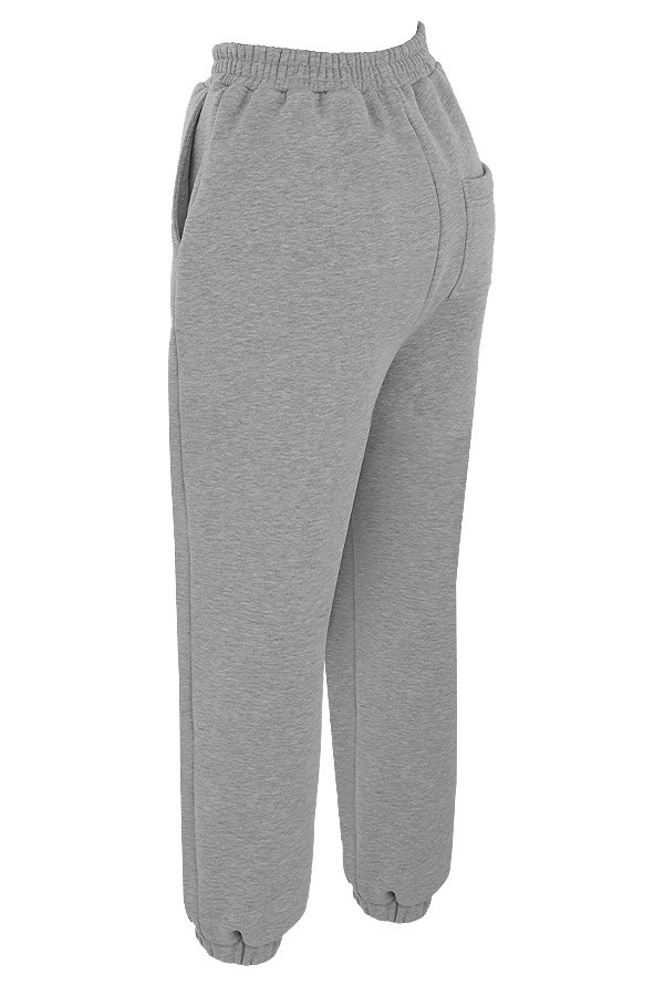 grå joggingbyxor med fleece baktill