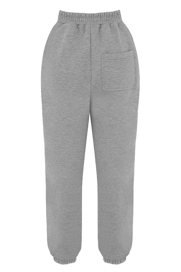grå joggingbyxor med fleece baktill