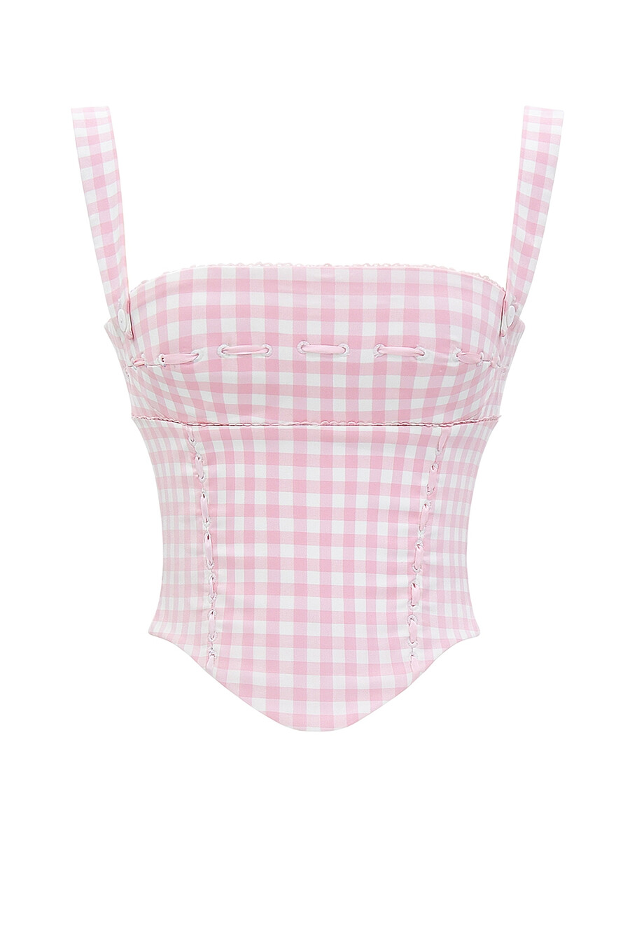 jordgubbs-småkaka gingham-korsett