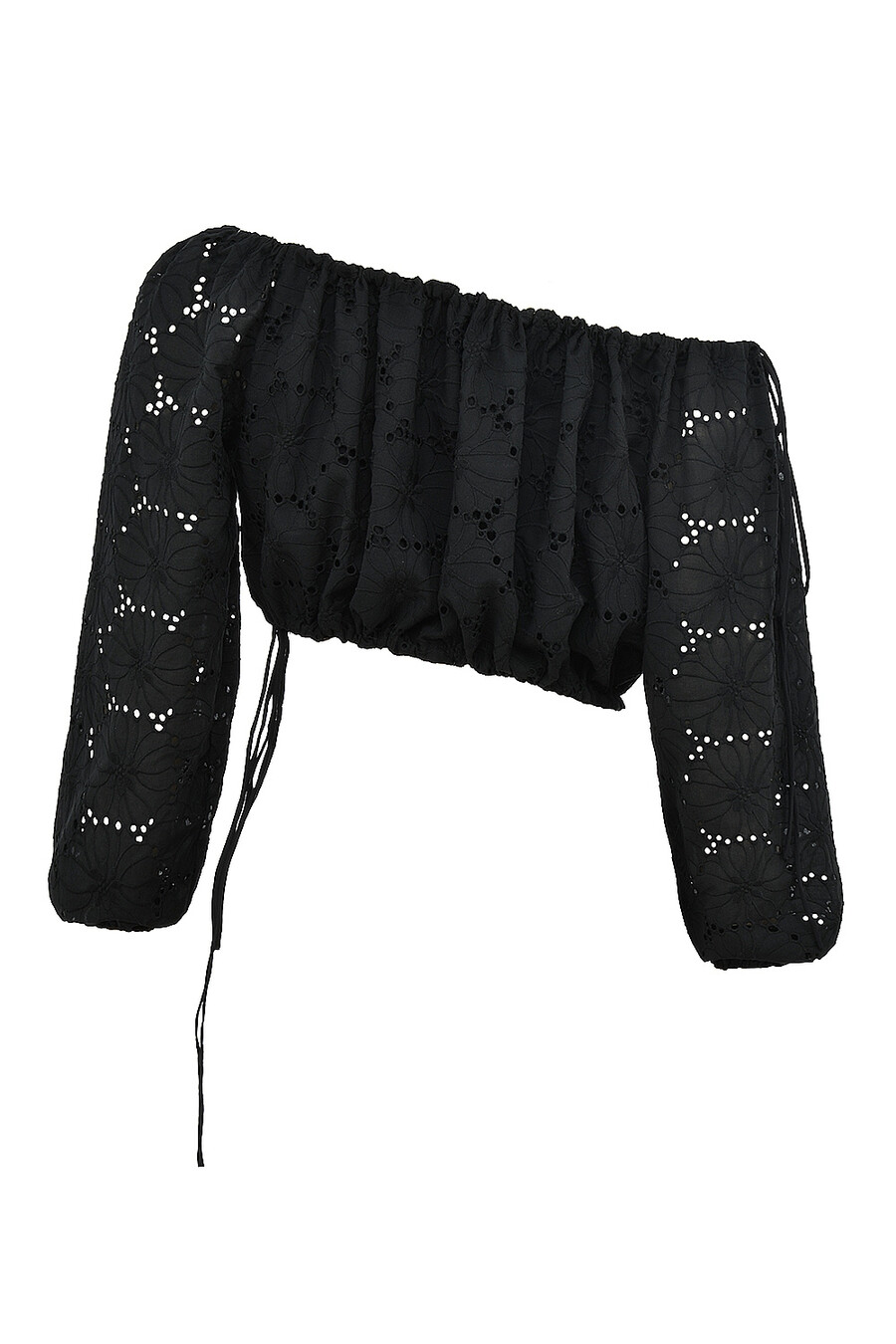 mistress rocks svart broderad bomullstopp bara axlar
