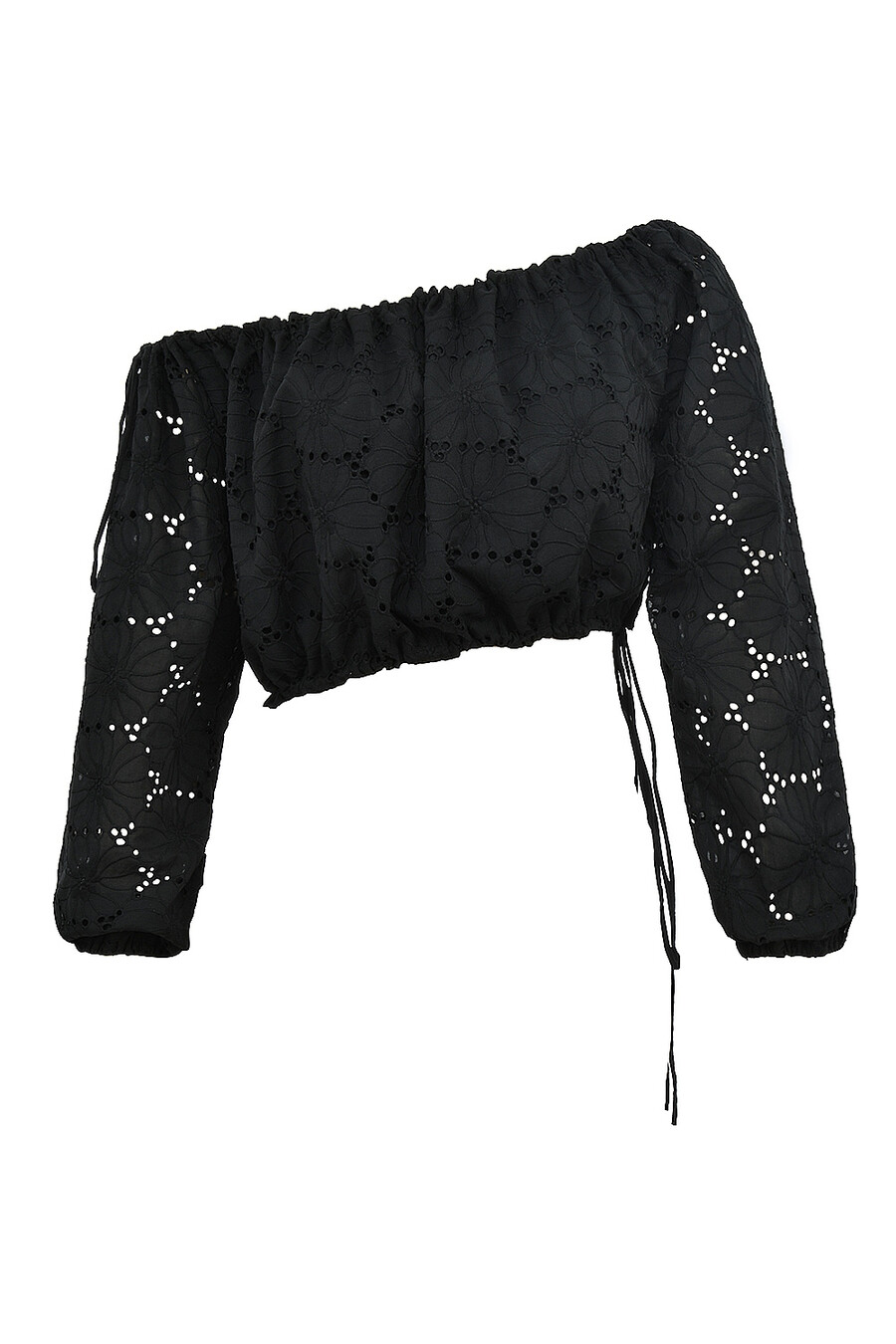 mistress rocks svart broderad bomullstopp bara axlar