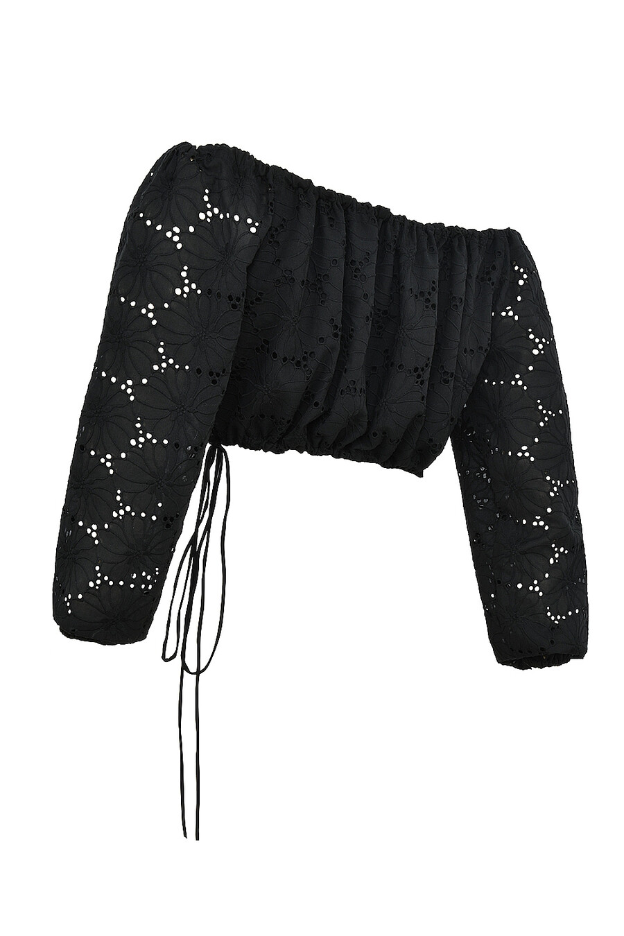 mistress rocks svart broderad bomullstopp bara axlar