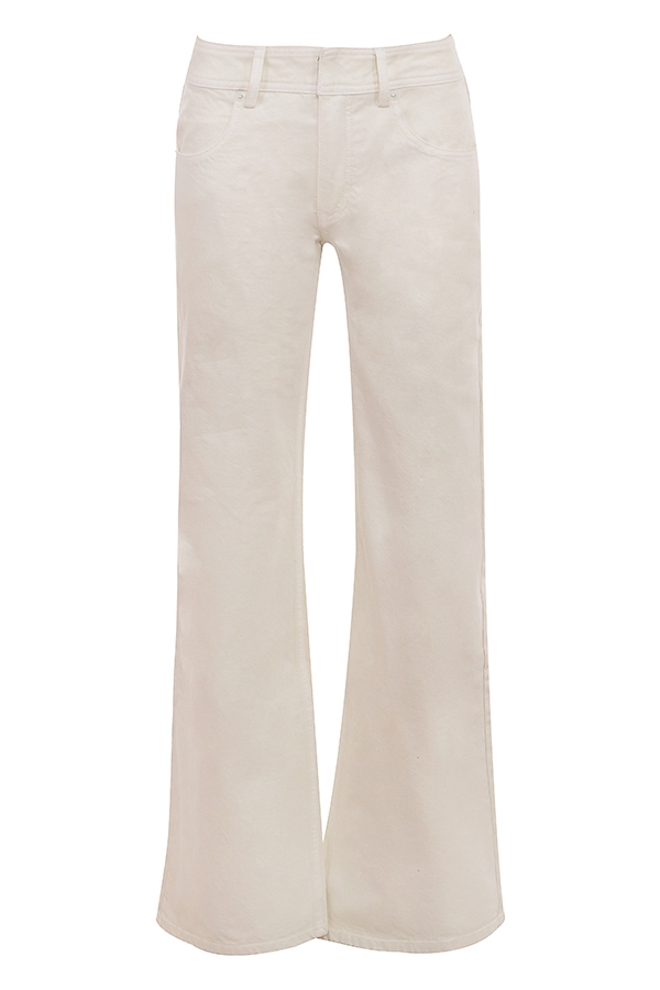 elfenbensvita vida utsvängda jeans